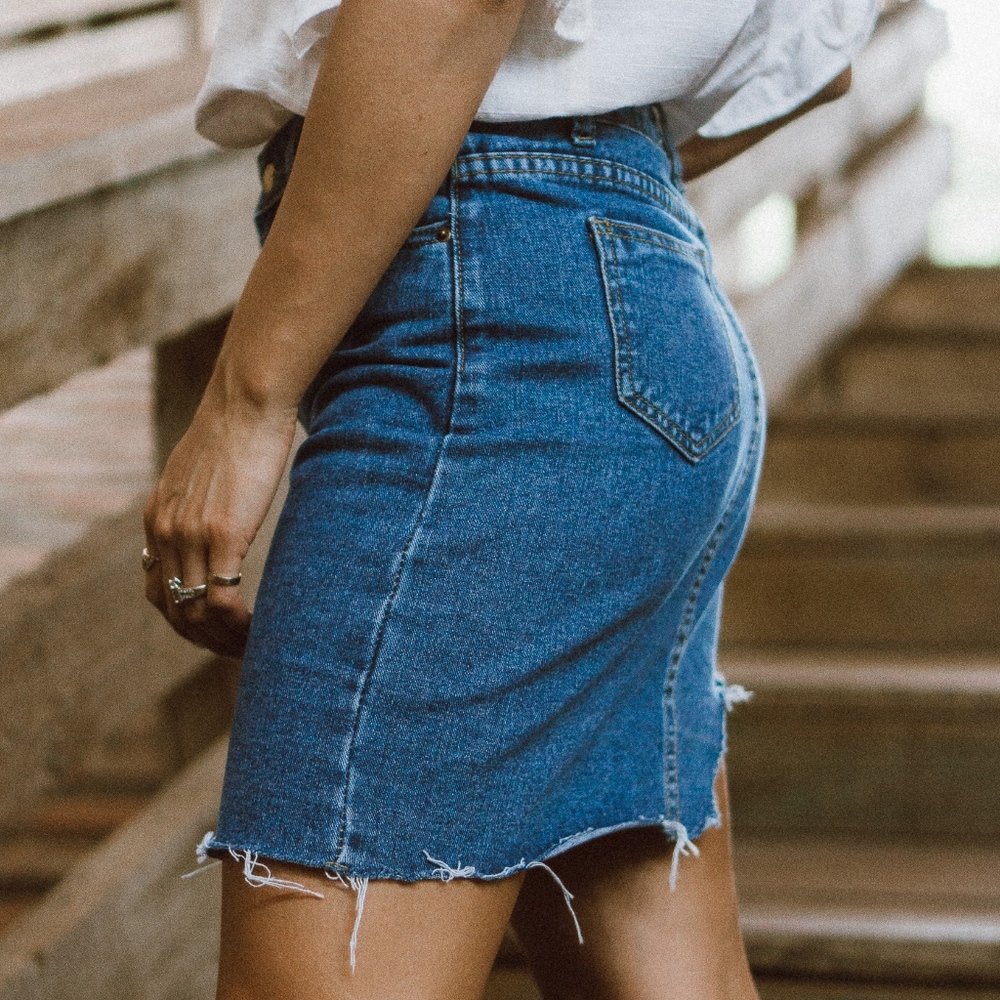 Sage The Label Denim Mini Skirt - Picture 3 of 3